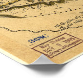 Alte Karte der Welt - 1630 Poster (Ecke)