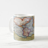 Alte Karte der Welt Kaffeetasse (Vorderseite Links)