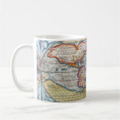 Alte Karte der Welt Kaffeetasse (Links)