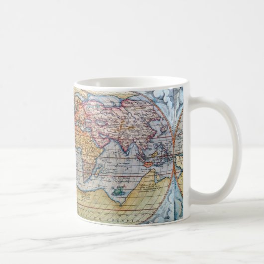 Alte Karte der Welt Kaffeetasse (Rechts)