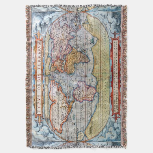 Alte Karte der Welt Rugs Decke (Vorderseite Vertikal)