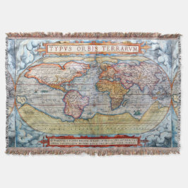 Alte Karte der Welt Rugs Decke