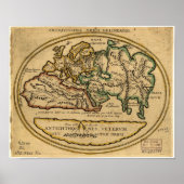 Alte Karte der Welt - unbekanntes Datum Poster (Vorne)