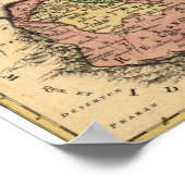 Alte Karte des Heiligen Landes und der zwölf Stämm Poster (Ecke)