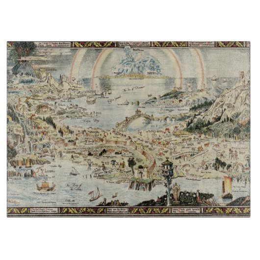 Alte Karte des Märchenlandes durch Bernard Schneidebrett (Vorderseite)