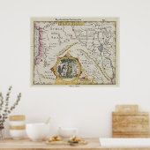 Alte Karte des Paradieses Poster (Küche)