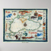 Alte Karte des Schwarzen Meeres Poster (Vorne)