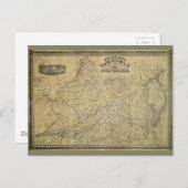 Alte Karte des Staat Virginia (1864) (Vorne/Hinten)