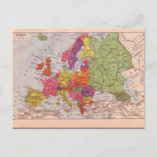 Alte Karte, Europa um 1920 Postkarte