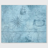 Alte Karte. Geschenkpapier (Flach)