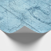 Alte Karte. Geschenkpapier (Ecke)