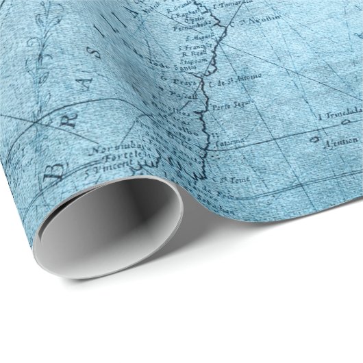 Alte Karte. Geschenkpapier (Rolleneckpunkt)