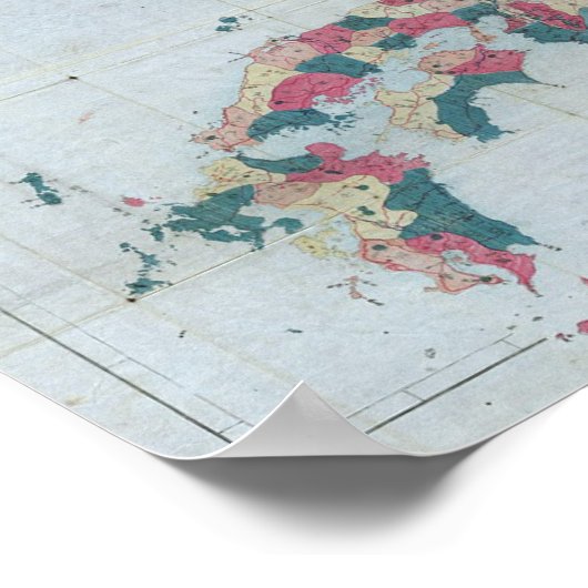 Alte Karte Japans Poster (Ecke)