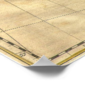 Alte Karte Norwegens Poster (Ecke)