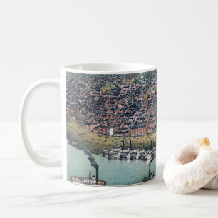 Alte Karte Saint Louis Missouri Mississippi River Kaffeetasse