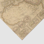 Alte Karte Seidenpapier (Ausschnitt)