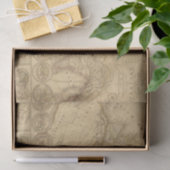 Alte Karte Seidenpapier (Geschenk)