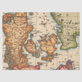 Alte Karte Serie 1 Design 10 Seidenpapier