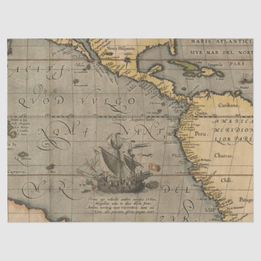 Alte Karte Serie 1 Design 14 Seidenpapier (Vorderseite)