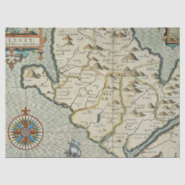 Alte Karte Serie 1 Design 16 Seidenpapier