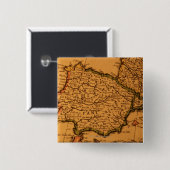 Alte Karte Spaniens Button (Vorne & Hinten)