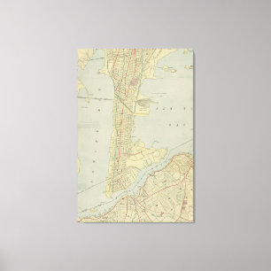 Alte Karte von Bayonne NJ (1912) Leinwanddruck