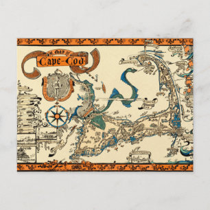 Alte Karte von Cape Cod