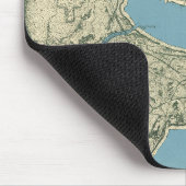 Alte Karte von Cape Cod (1945) Mousepad (Ecke)
