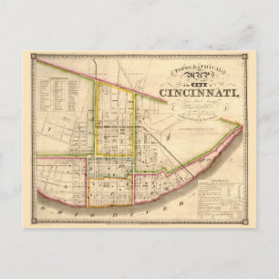 Alte Karte von Cincinnati Ohio