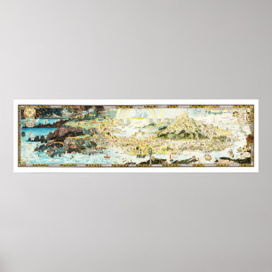 Alte Karte von Fairyland von Bernard Sleigh Poster