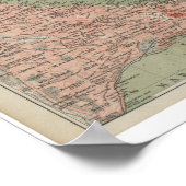 Alte Karte von Konstantinopel Poster (Ecke)