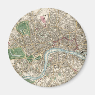 Alte Karte von London England (1853) Magnet