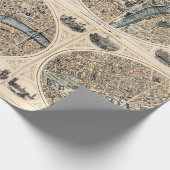 Alte Karte von London Geschenkpapier (Ecke)
