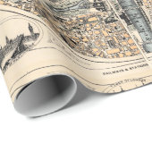 Alte Karte von London Geschenkpapier (Rolleneckpunkt)