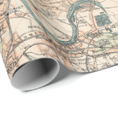 Alte Karte von London Richmond Kew Twickenham 1915 Geschenkpapier (Rolleneckpunkt)