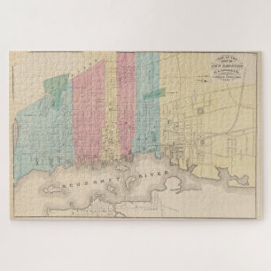 Alte Karte von New Bedford MA (1887) Puzzle