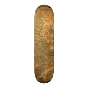 Alte Karte von New York City im Jahre 1852 Skateboard