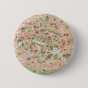 Alte Karte von Paris (1920) Button