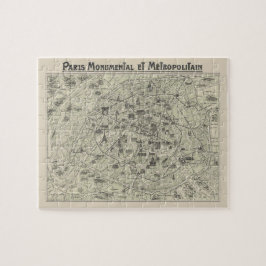 Alte Karte von Paris Puzzle