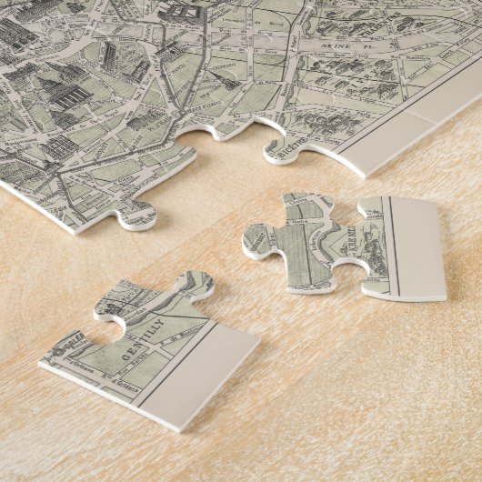 Alte Karte von Paris Puzzle (Seite)