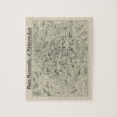 Alte Karte von Paris Puzzle (Vertikal)