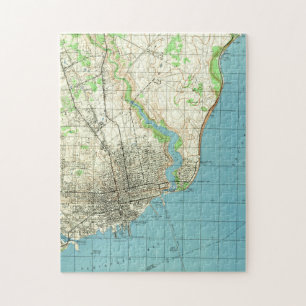 Alte Karte von Pensacola Florida (1944) Puzzle