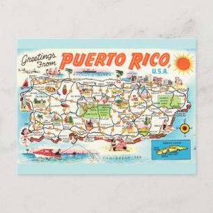 Alte Karte von Puerto Rico