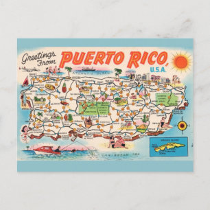Alte Karte von Puerto Rico