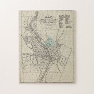 Alte Karte von Rochester NY (1838) Puzzle