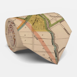Alte Karte von San Jose California (1886) Krawatte