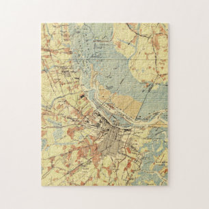 Alte Karte von Savannah Georgia (1942) Puzzle