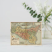 Alte Karte von Sizilien aus dem Jahr 1900 (Sicilia (Stehend Vorderseite)