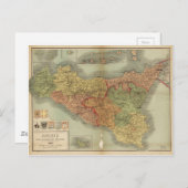 Alte Karte von Sizilien aus dem Jahr 1900 (Sicilia (Vorne/Hinten)