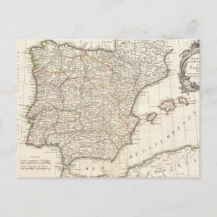 Alte Karte von Spanien (1775)